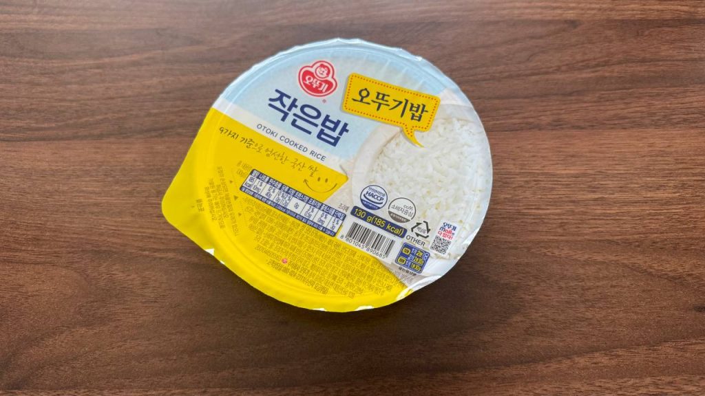 마운자로 다이어트 식단표 구성 시 탄수화물 섭취를 위해 선택한 오뚜기 작은밥 130g
