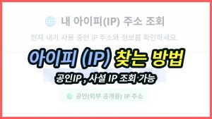아이피(IP) 주소 찾는 방법 (공인 IP, 사설 IP 조회 가능) 내 아이피(IP)를 찾는 방법과 공인 IP, 사실IP를 구분 하는 방법을 알려드립니다.